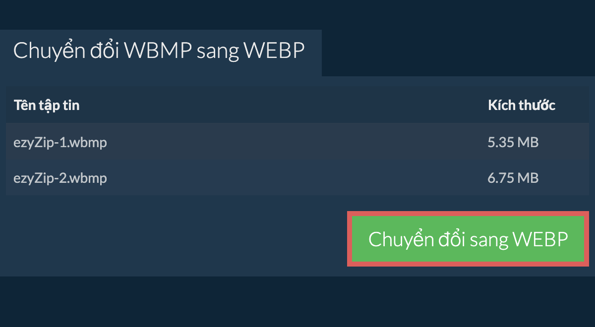 Chuyển đổi sang webp