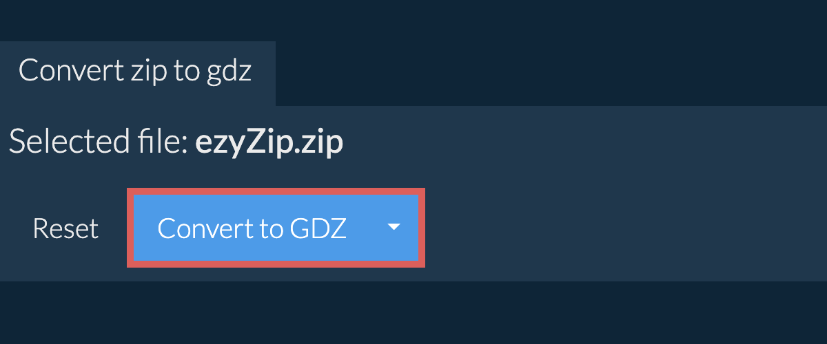 Convert to GDZ