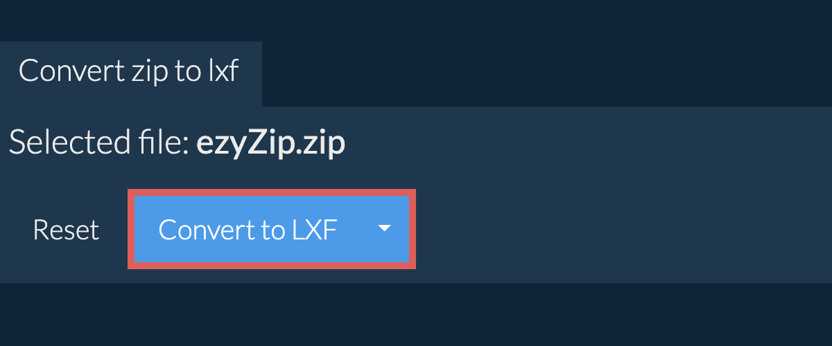 Convert to LXF