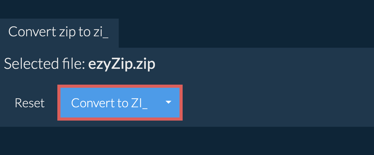 Convert to ZI_