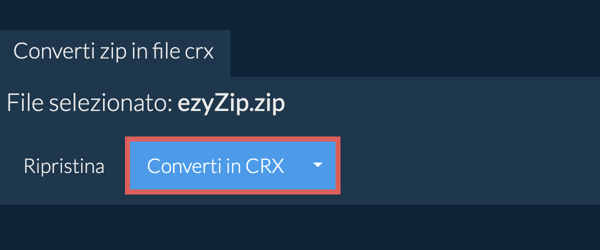 Converti in CRX