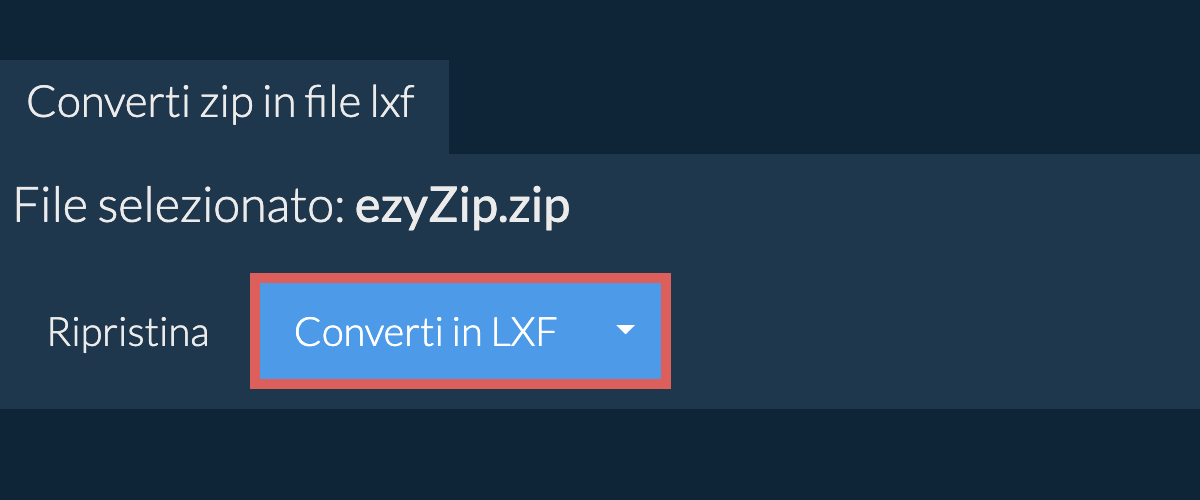 Converti in LXF