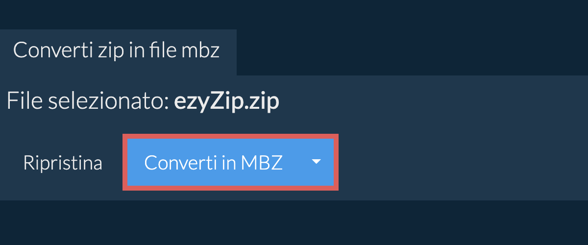 Converti in MBZ