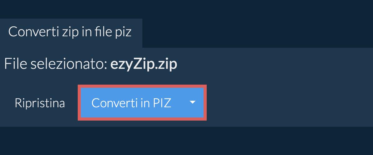 Converti in PIZ
