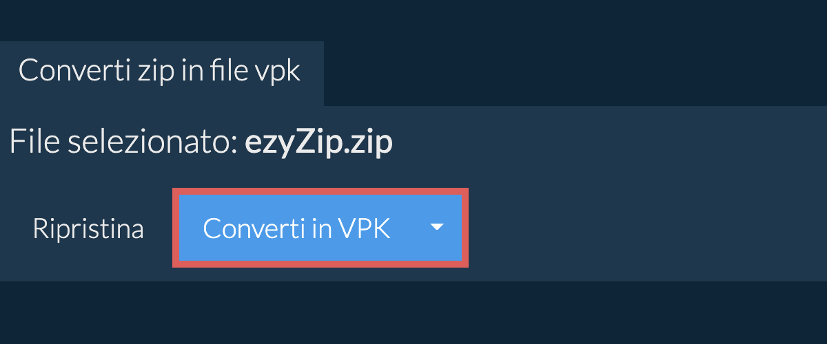 Converti in VPK