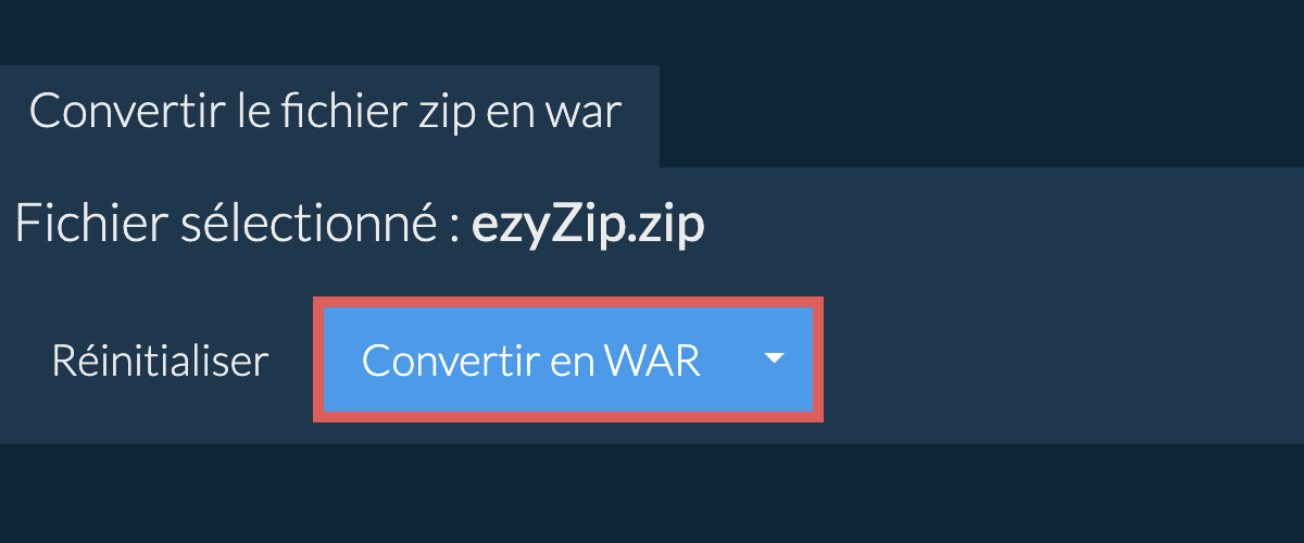Convertir en WAR