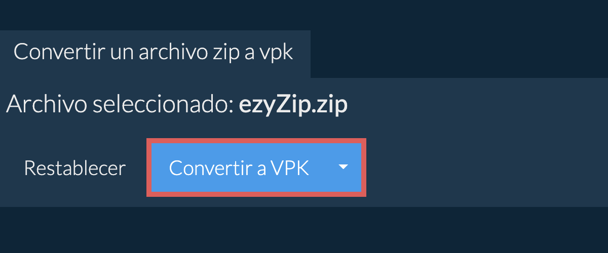 Convertir a VPK
