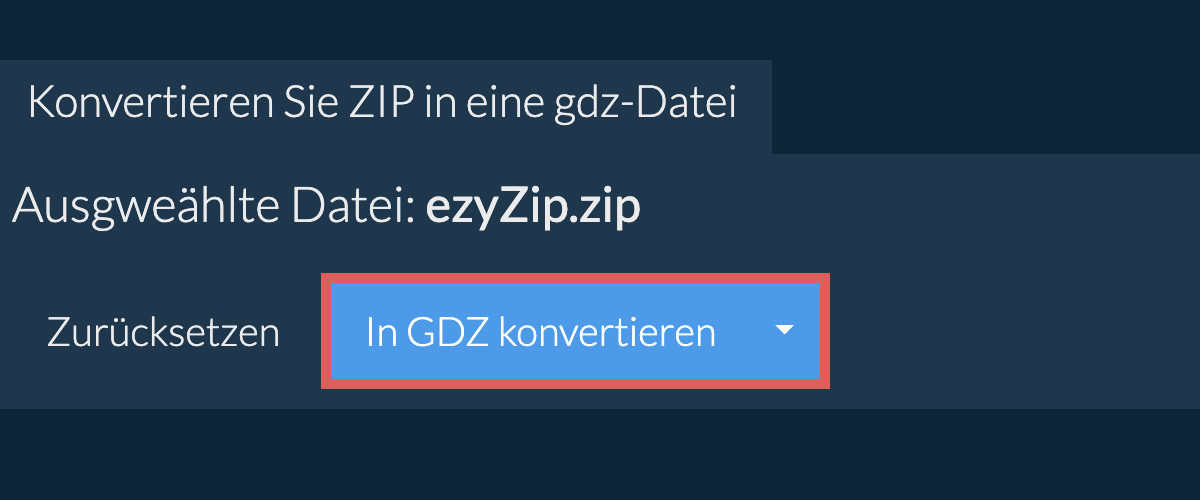 In GDZ konvertieren