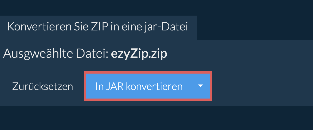 In JAR konvertieren