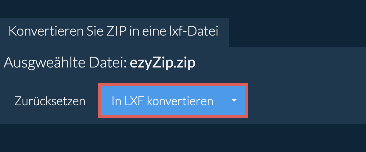 In LXF konvertieren
