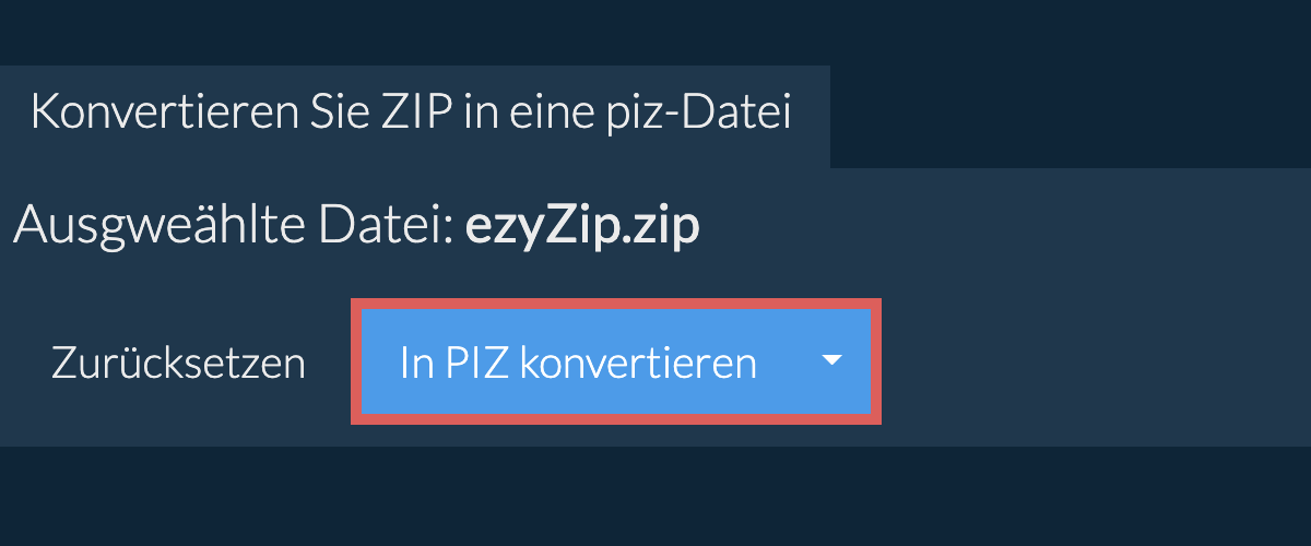 In PIZ konvertieren