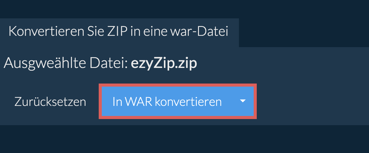 In WAR konvertieren