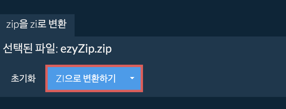 ZI로 변환하기