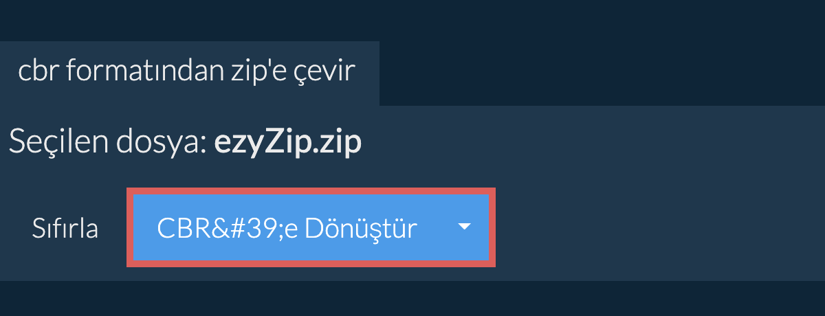 CBR formatına dönüştür