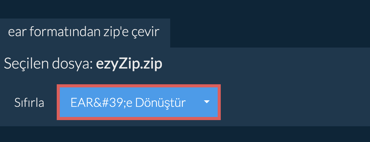 EAR formatına dönüştür