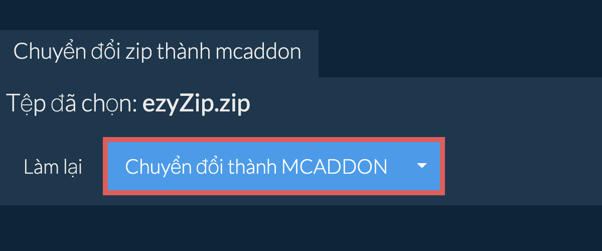 Chuyển đổi thành MCADDON