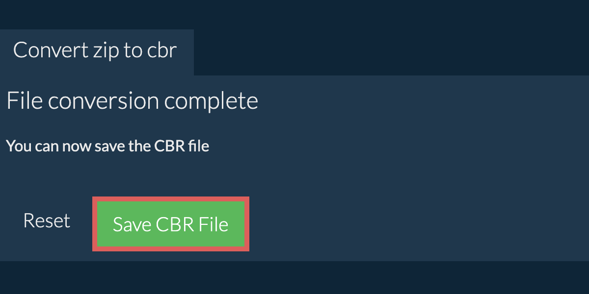 Convert to CBR