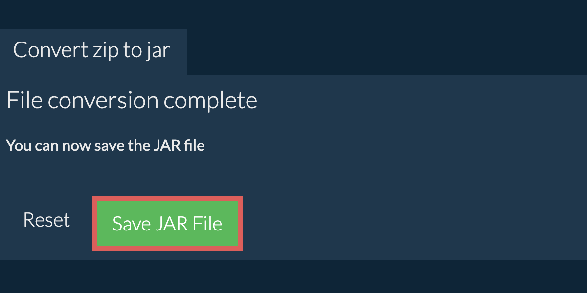 Convert to JAR