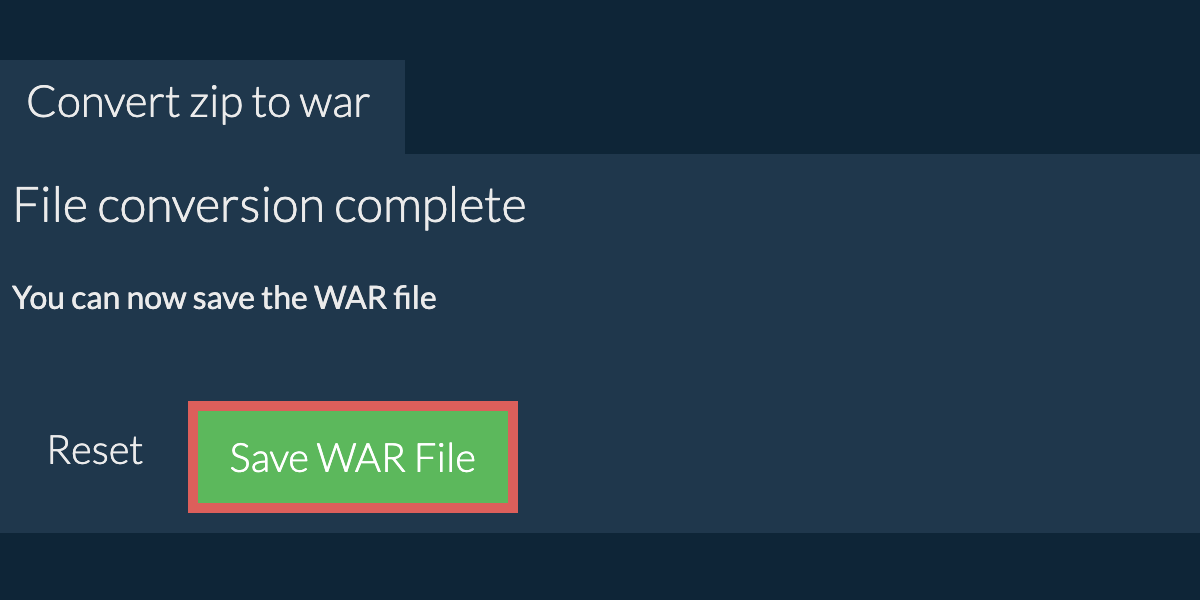 Convert to WAR