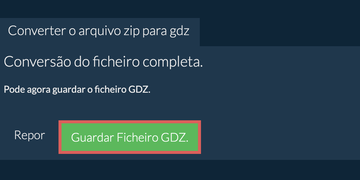 Converter em GDZ