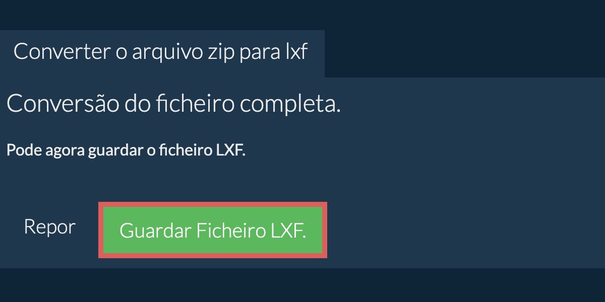 Converter em LXF