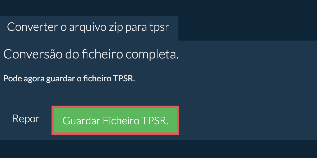 Converter em TPSR