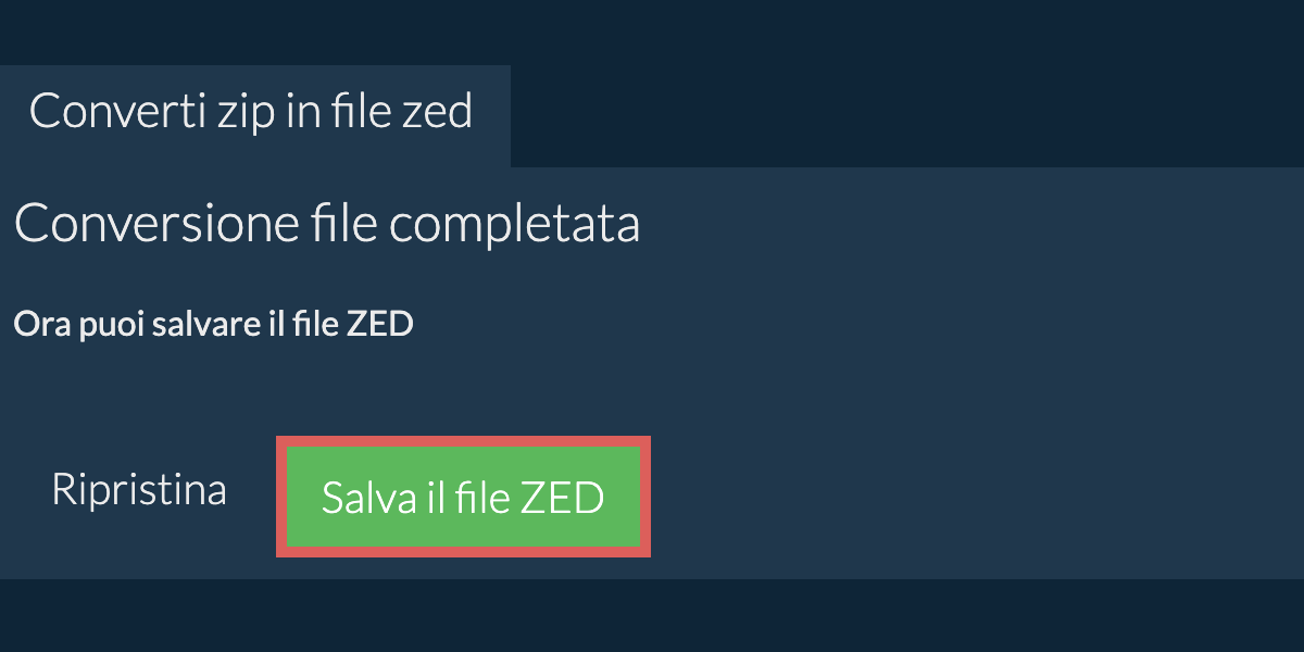 Converti in ZED