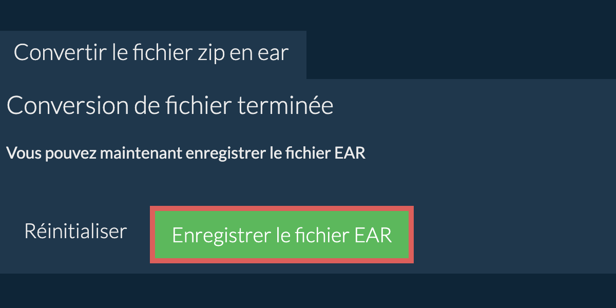 Convertir en EAR