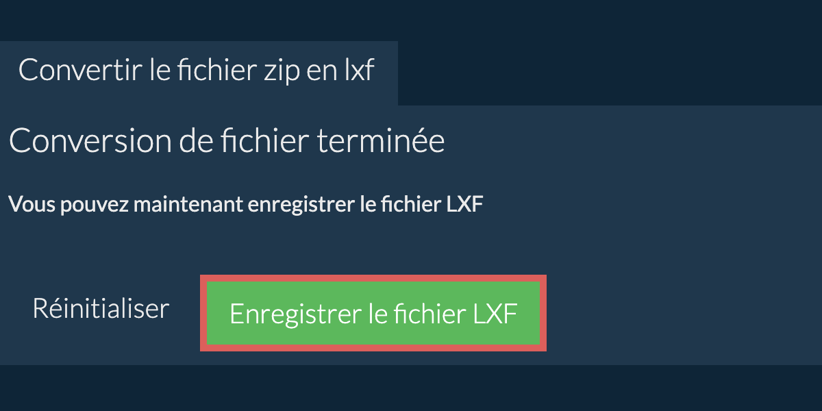 Convertir en LXF