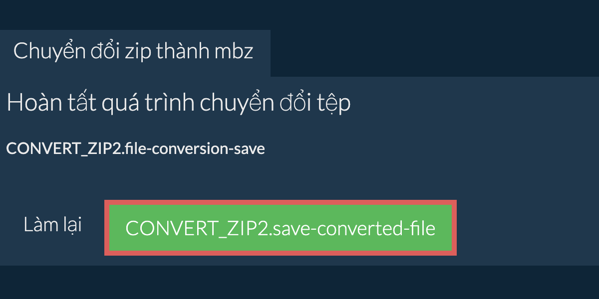 Chuyển đổi thành MBZ