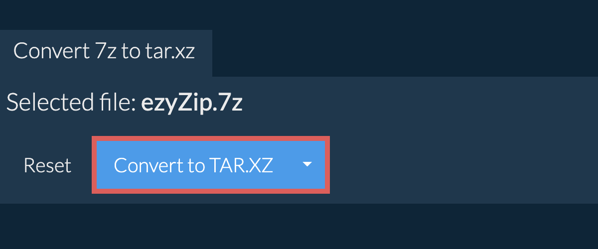 Start conversion to tar.xz