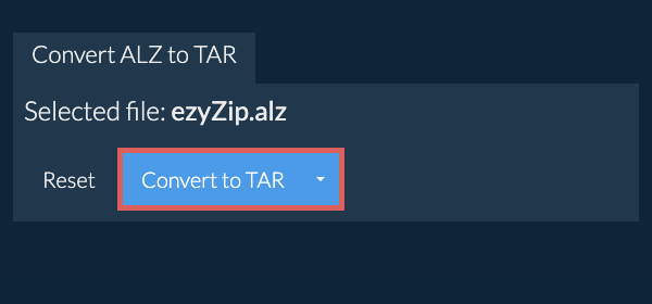 Start conversion to TAR Start conversion to TAR