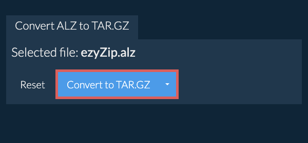 Start conversion to TAR.GZ Start conversion to TAR.GZ
