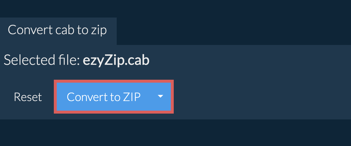 Start conversion to zip