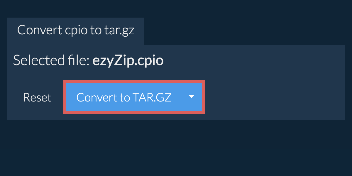 Start conversion to tar.gz