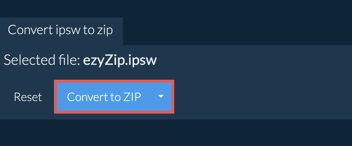 Start conversion to zip