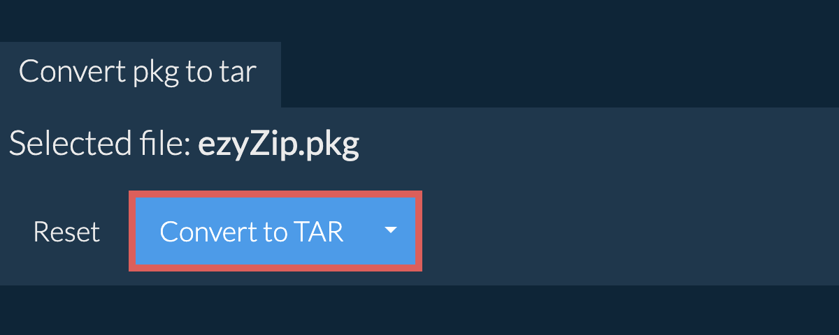 Start conversion to tar