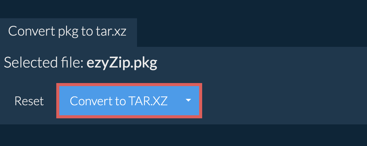 Start conversion to tar.xz