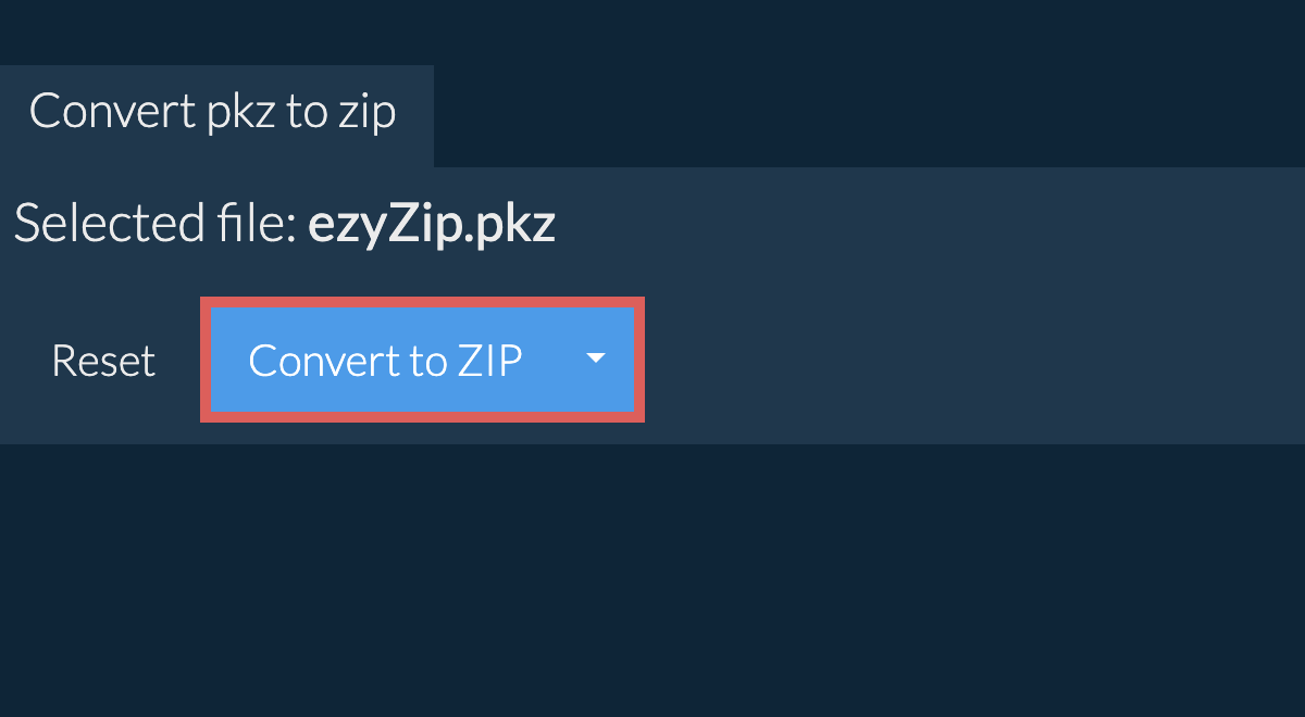 Start conversion to zip