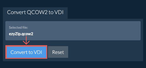 Start conversion to VDI