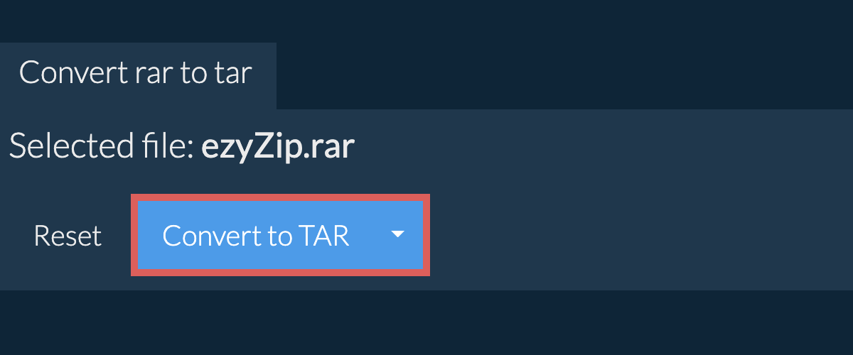 Start conversion to tar