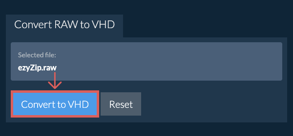Start conversion to VHD
