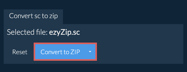 Start conversion to zip