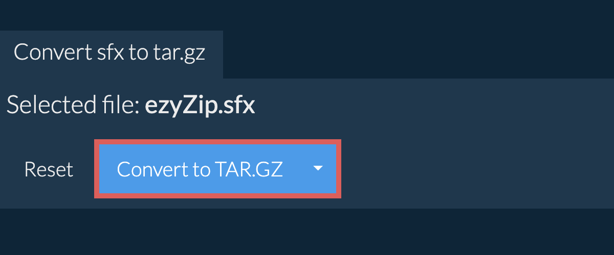 Start conversion to tar.gz