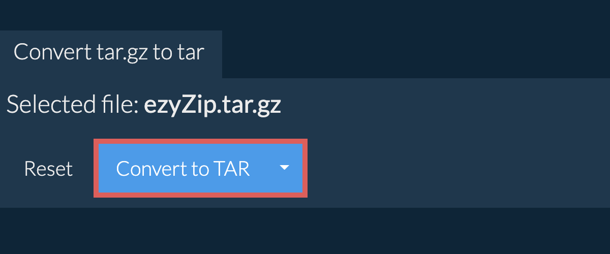 Start conversion to tar