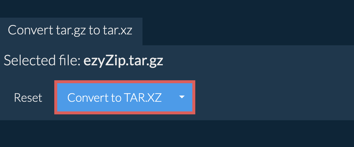 Start conversion to tar.xz