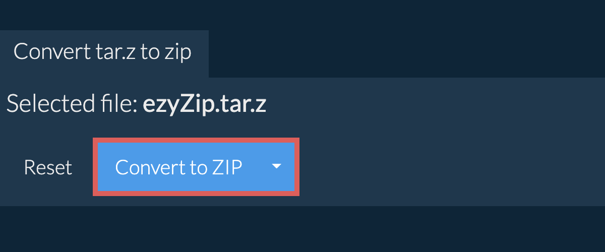 Start conversion to zip