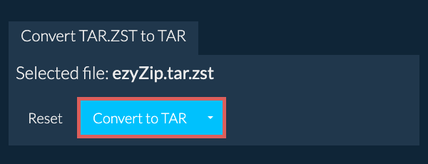 Start conversion to TAR