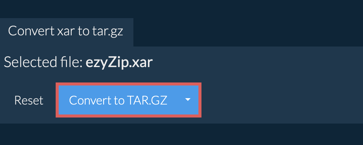 Start conversion to TAR.GZ