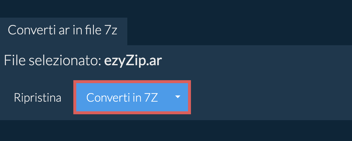 Fare clic qui per avviare la conversione